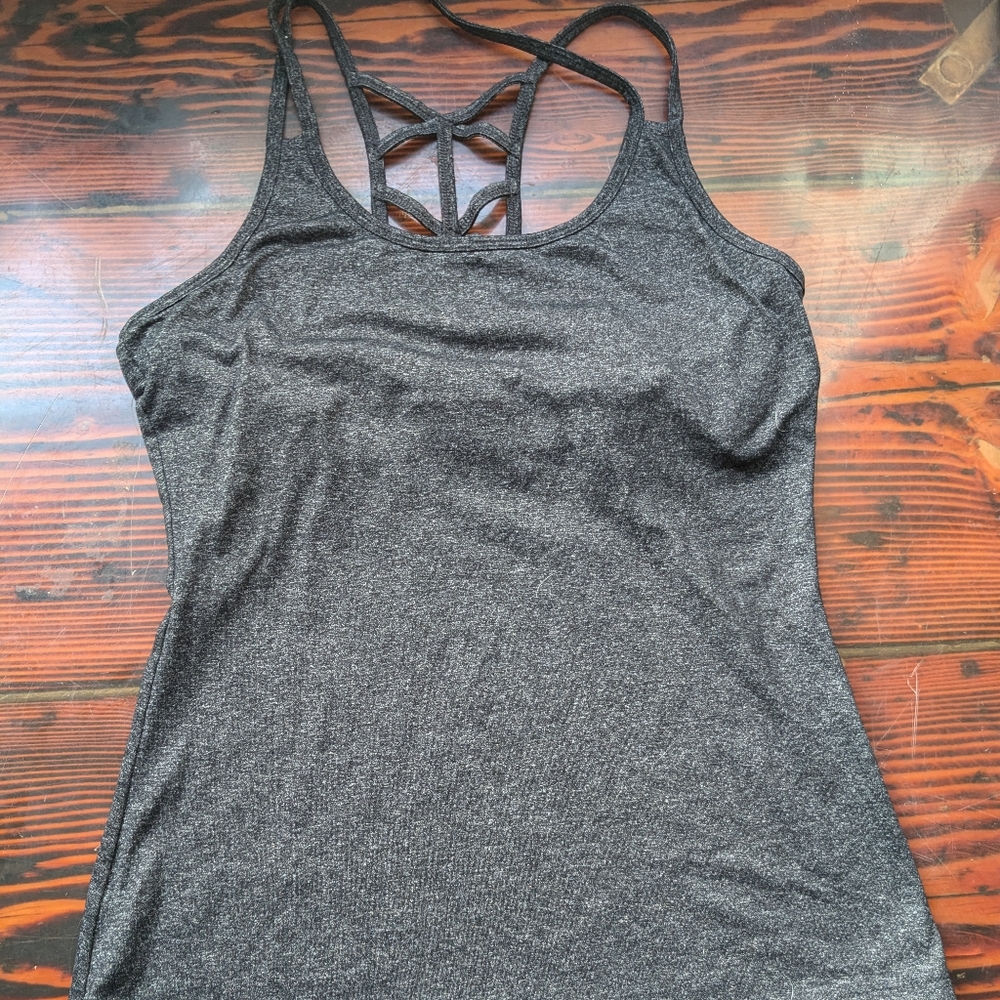 Forever 21 Gray Strappy Back Workout Tank – Size M - Picture 1 of 4
